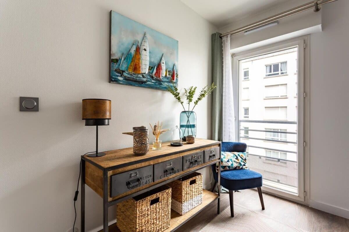 Le Saint Helier -Appartement Cosy Et Calme Parking Rennes Exteriör bild